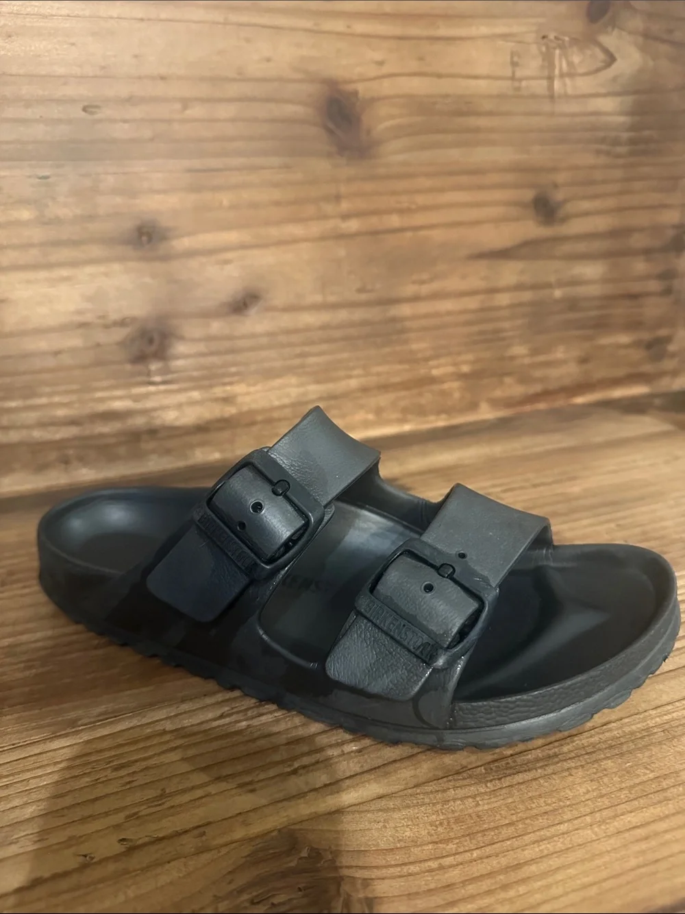 Birkenstock Women’s Matte Black Two-Strap Slide